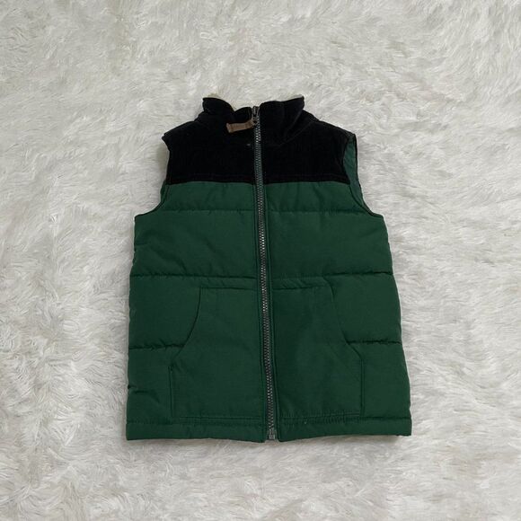 Toddlers Carter's Puffer Sleeveless Winter Jacket Vest in Green Size 5 - Picture 4 of 10